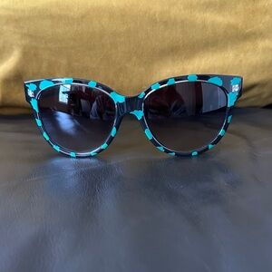 Marc by Marc Jacobs Black Sunglasses with Turquoise Spot Accents
